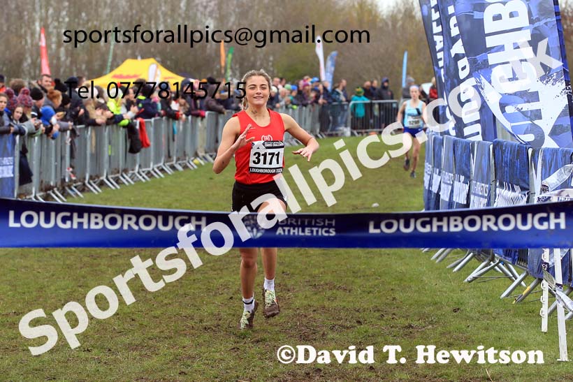Womens Under-20s 2023 UK CAU Inter Counties Cross Country Champs, Prestwold Hall, Loughborough. Photo: David T. Hewitson/Sports for All Pics